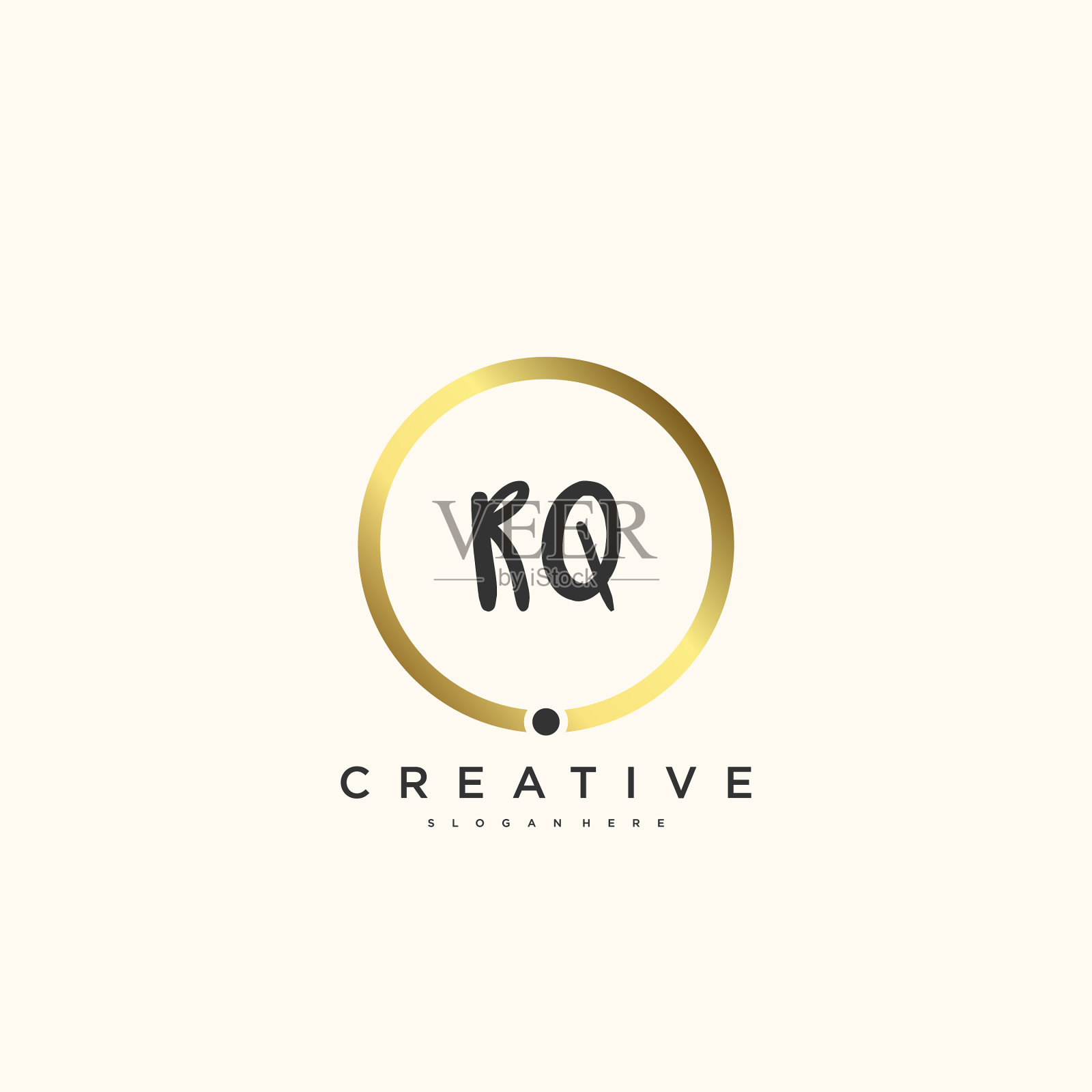 Rq美初始标识手写标识艺术插画图片素材