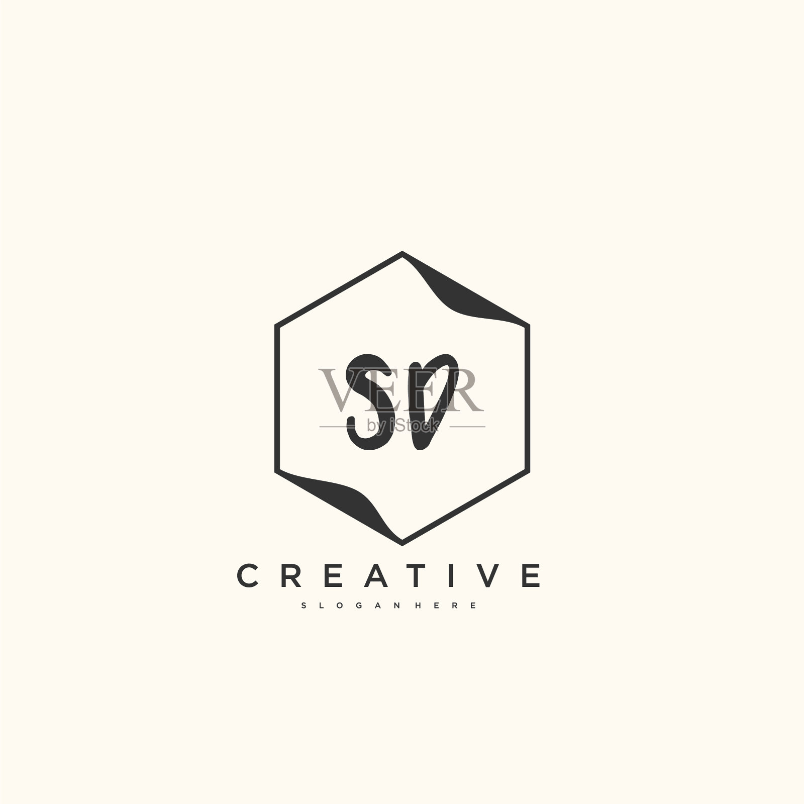 Sd美初始标识手写标识艺术插画图片素材