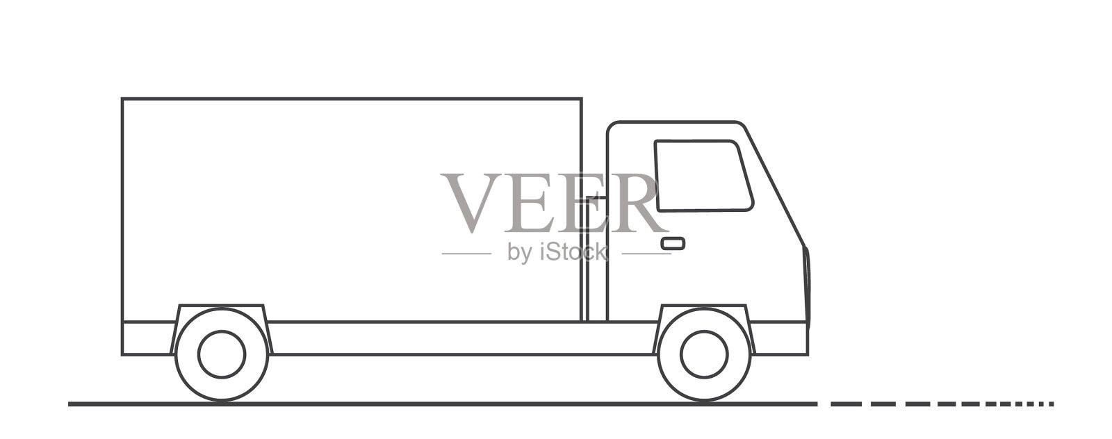 货运卡车沿公路行驶运送设计元素图片