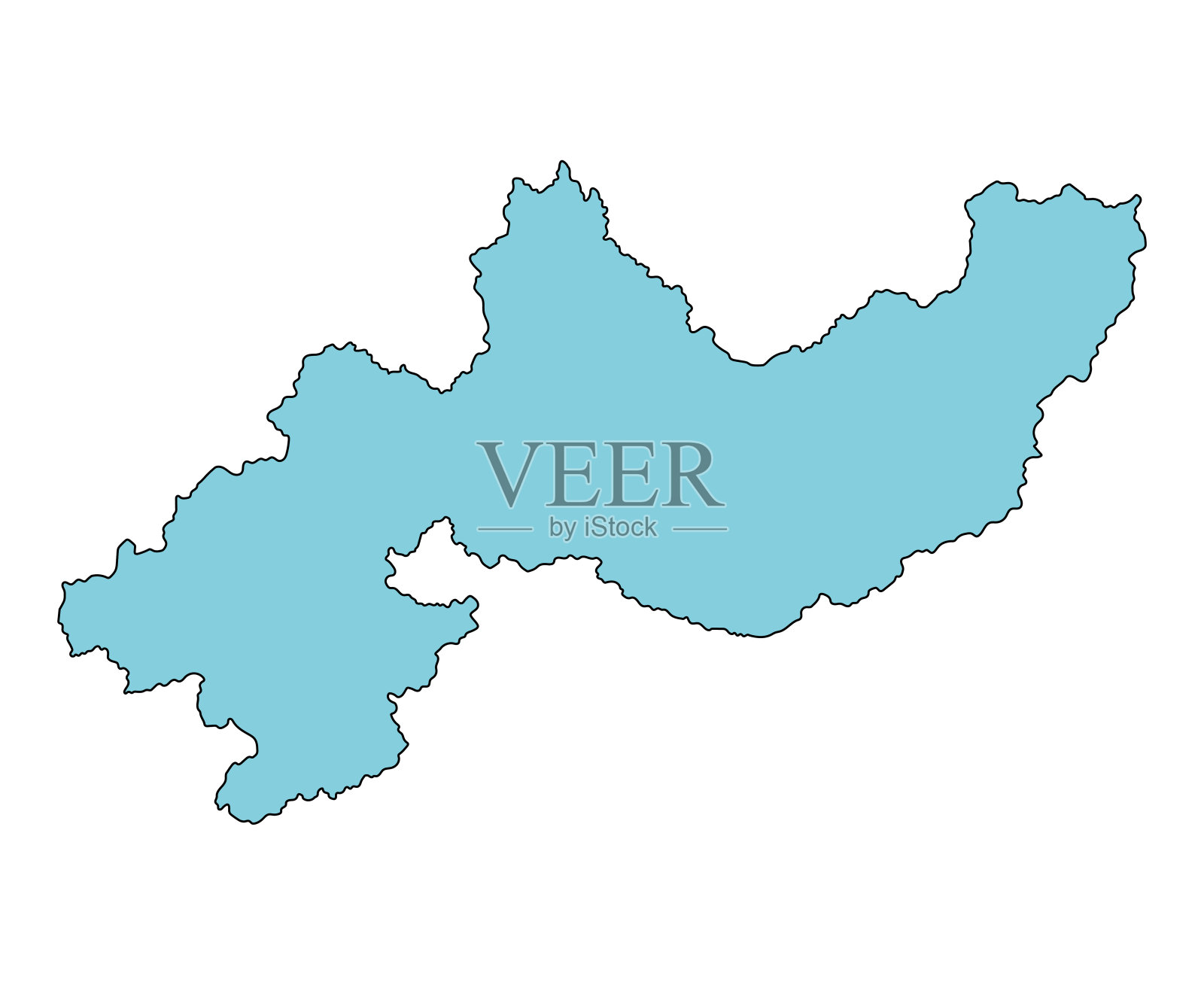 日本滋贺县古冈市地图。插画图片素材