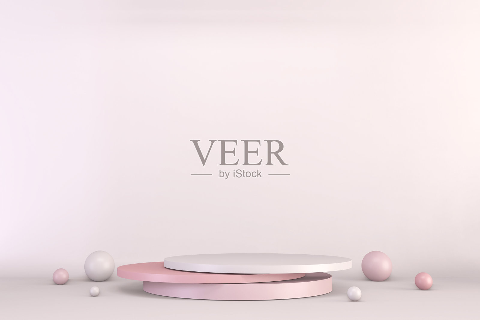 模拟最小的粉红色底座设计产品展示,3D渲染照片摄影图片