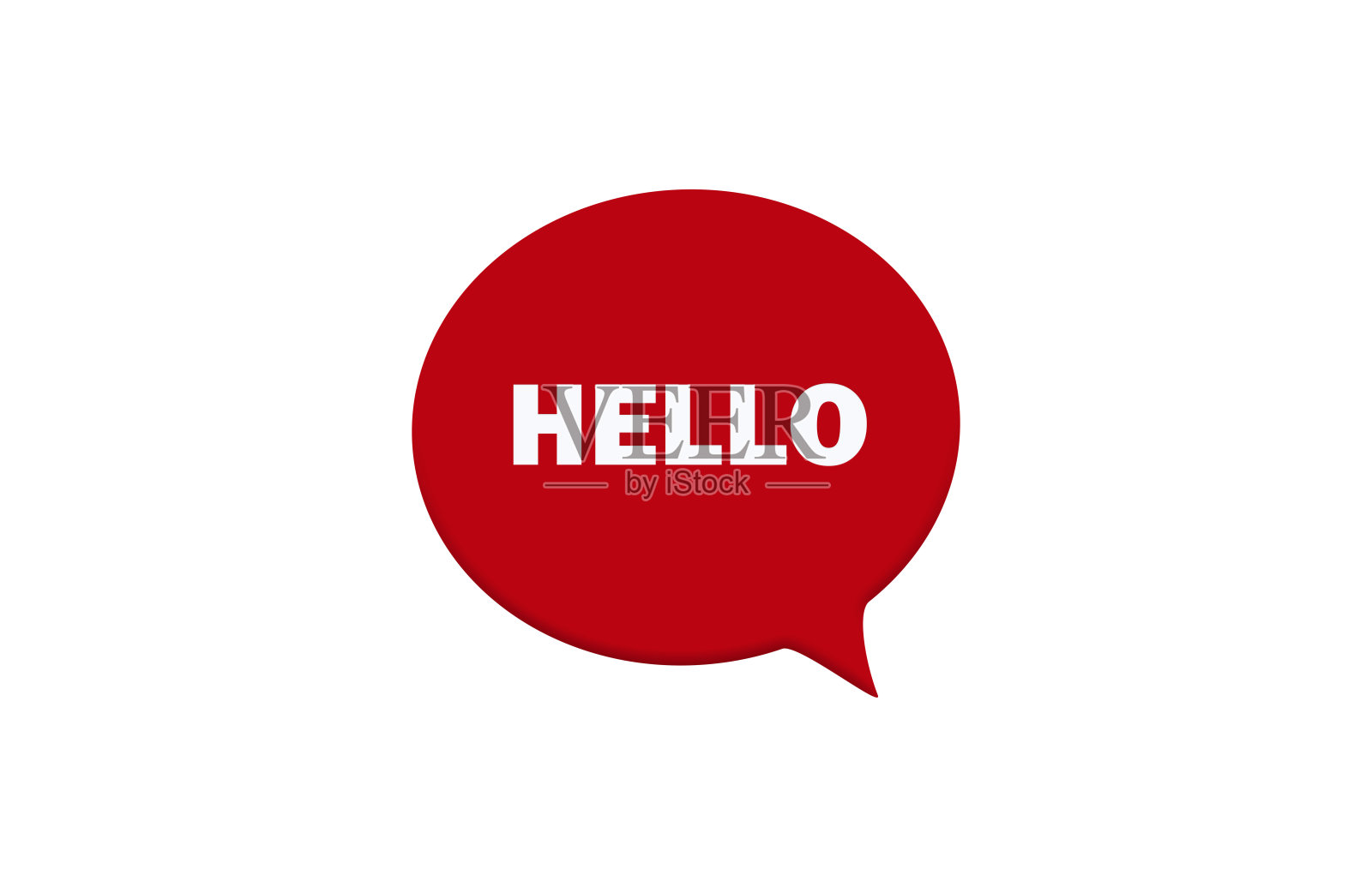 Hello Inside Red Bubble讲话照片摄影图片