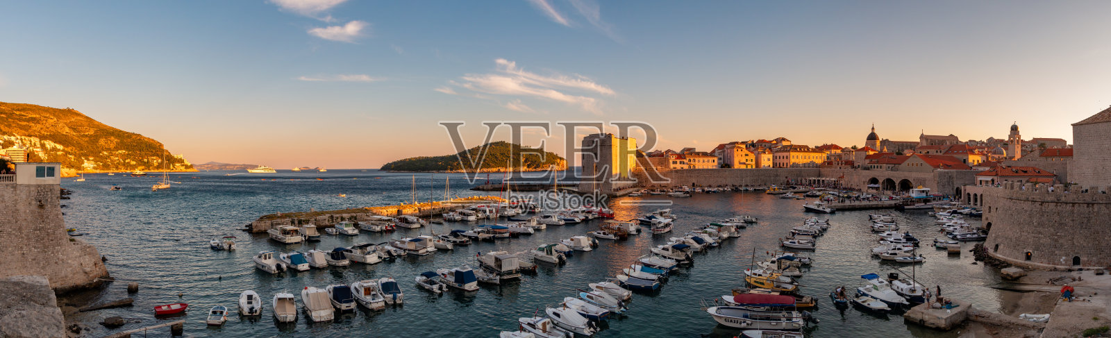 杜布罗夫尼克滨全景照片摄影图片