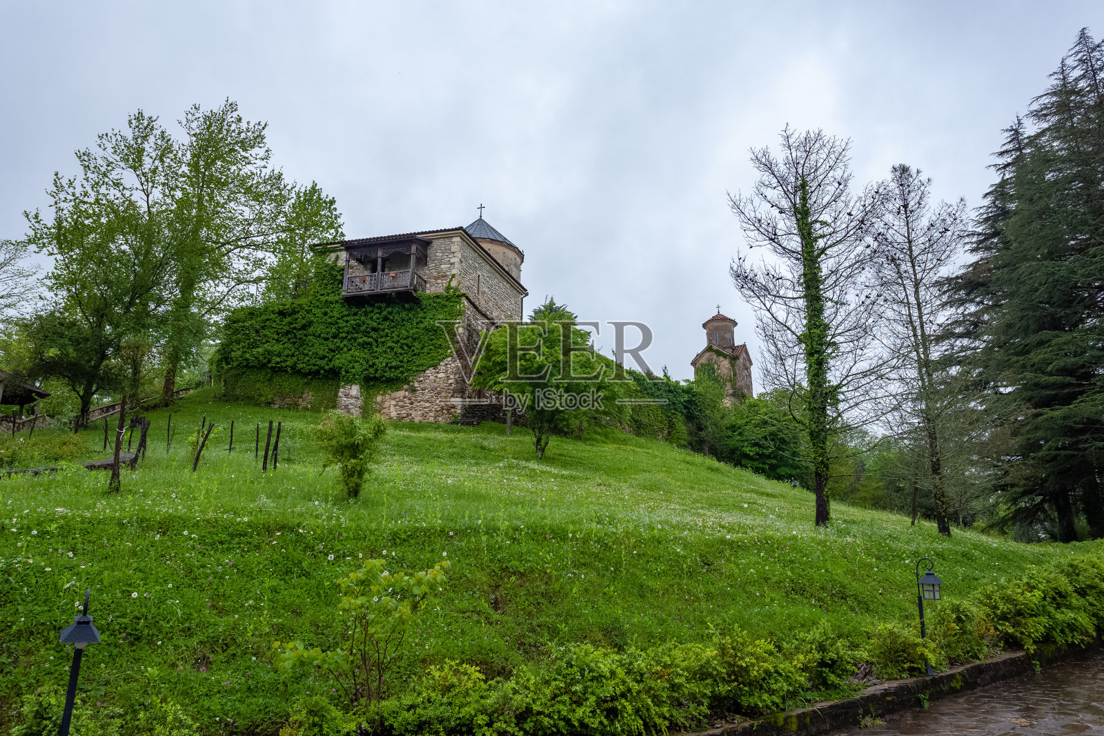 马特尔维利东正教修道院建于七世纪。格鲁吉亚,samegrolo照片摄影图片