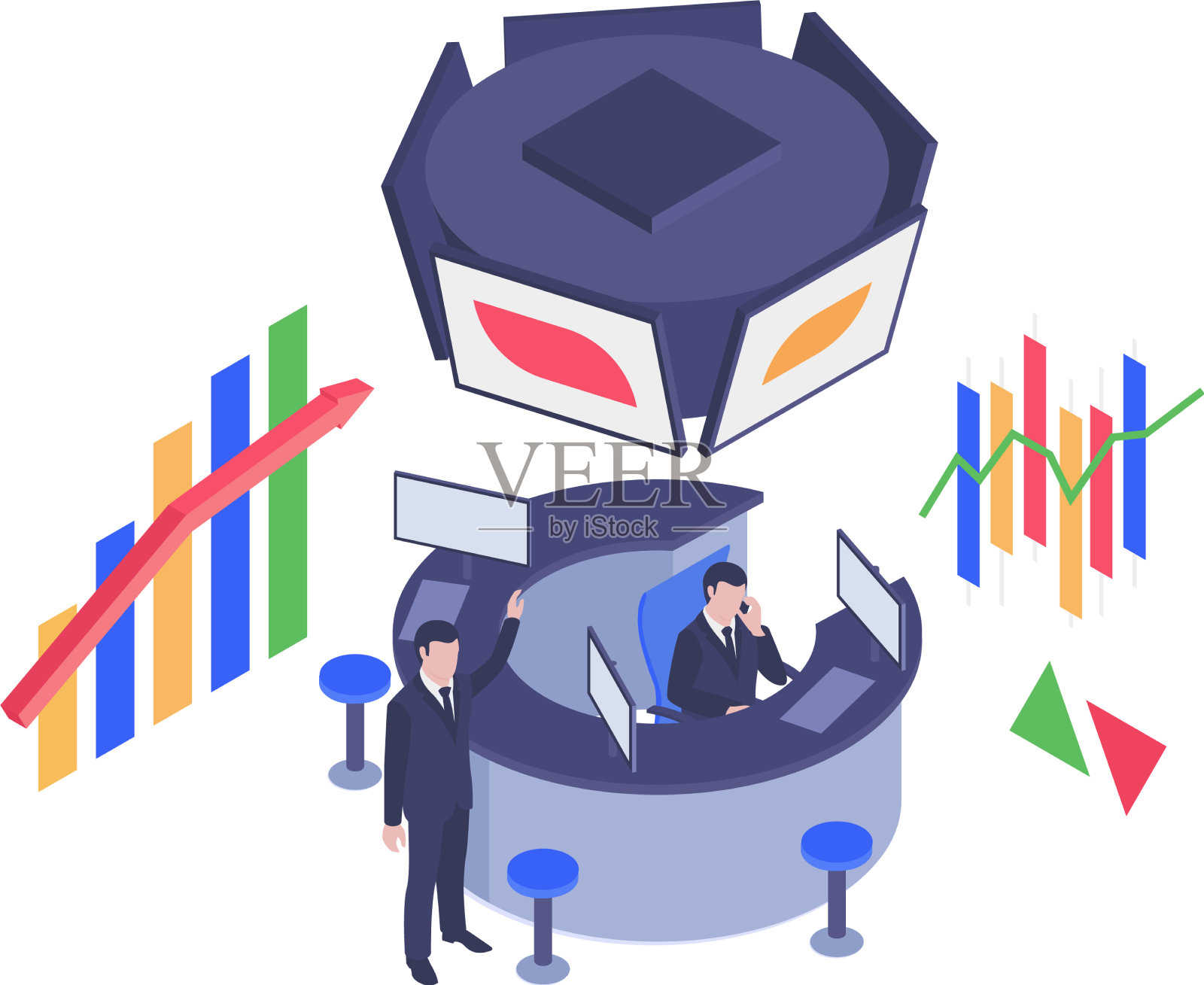 等距金融概念设计元素图片