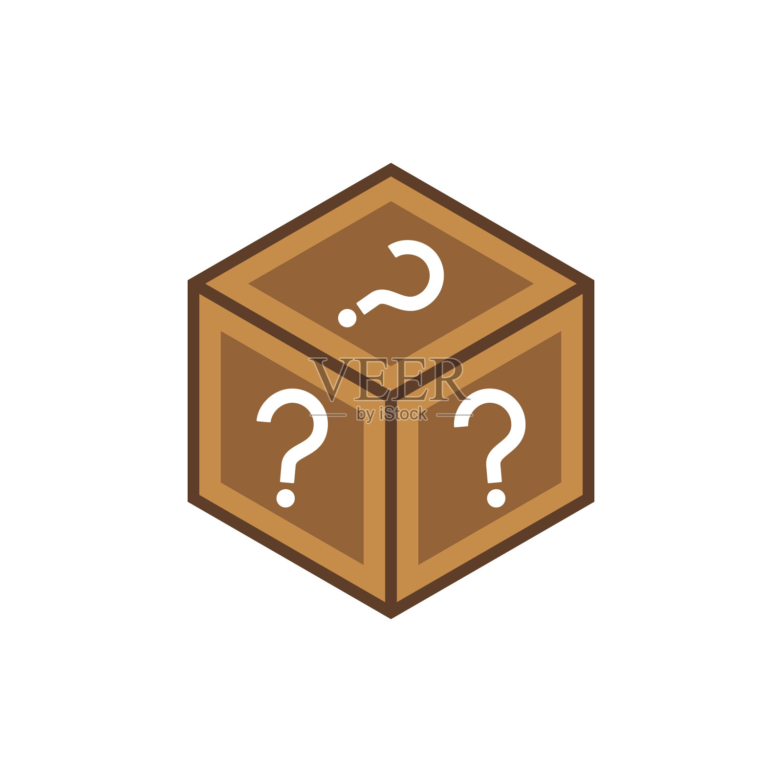 神秘盒图标随机掉落盒平面图标图标素材