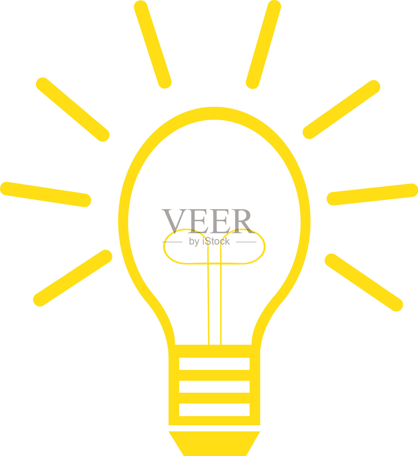 灯泡符号图标插画图片素材