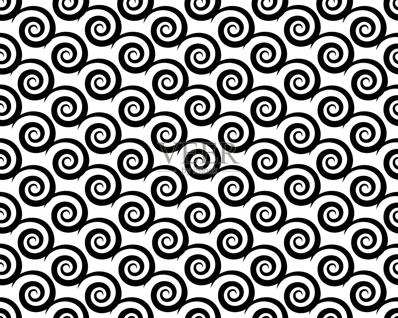 圆形漩涡图案无缝背景插画图片素材