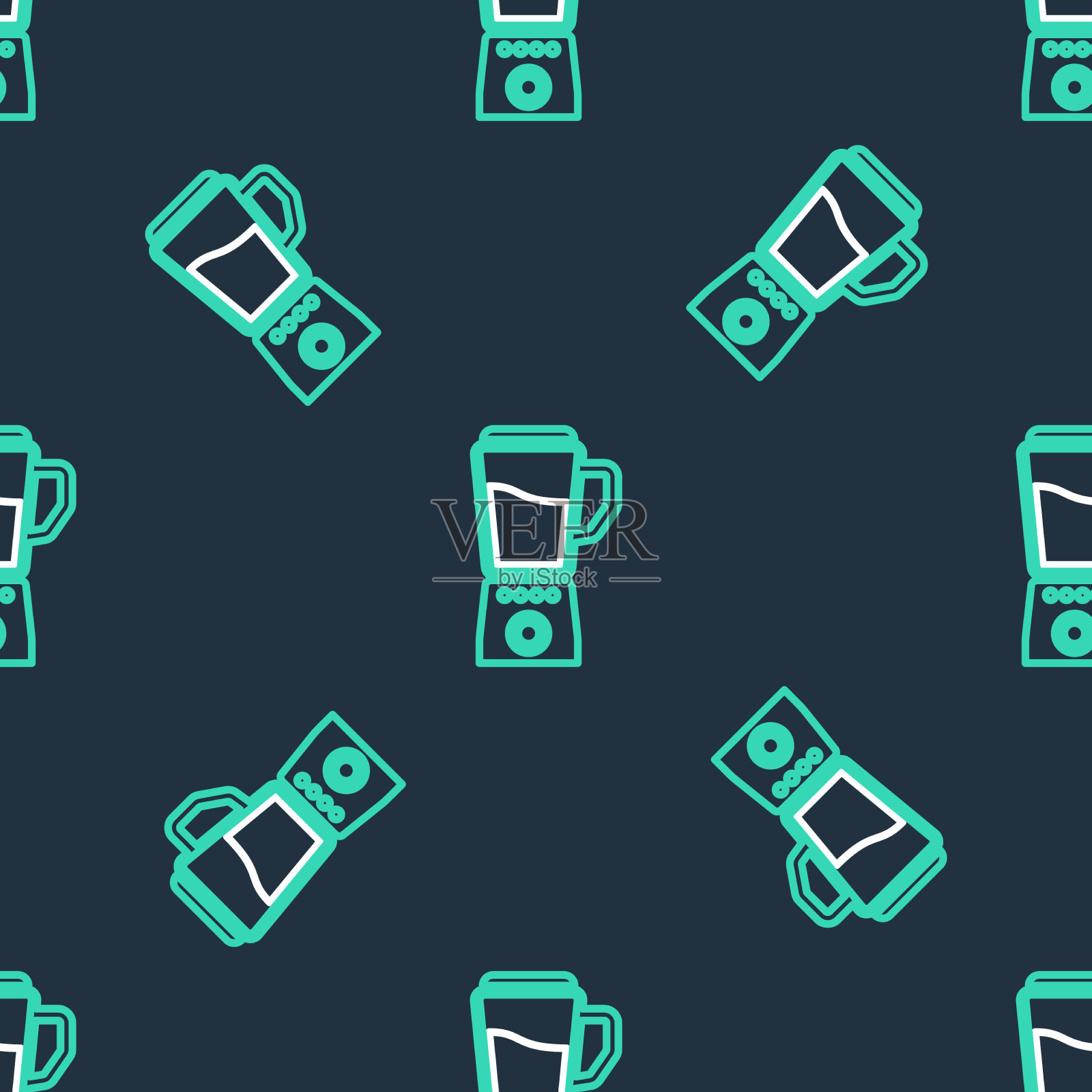 线搅拌机图标隔离无缝模式上插画图片素材