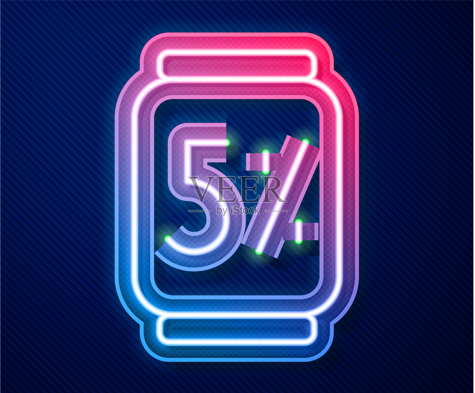 发光的霓虹灯线啤酒罐图标孤立在蓝色插画图片素材