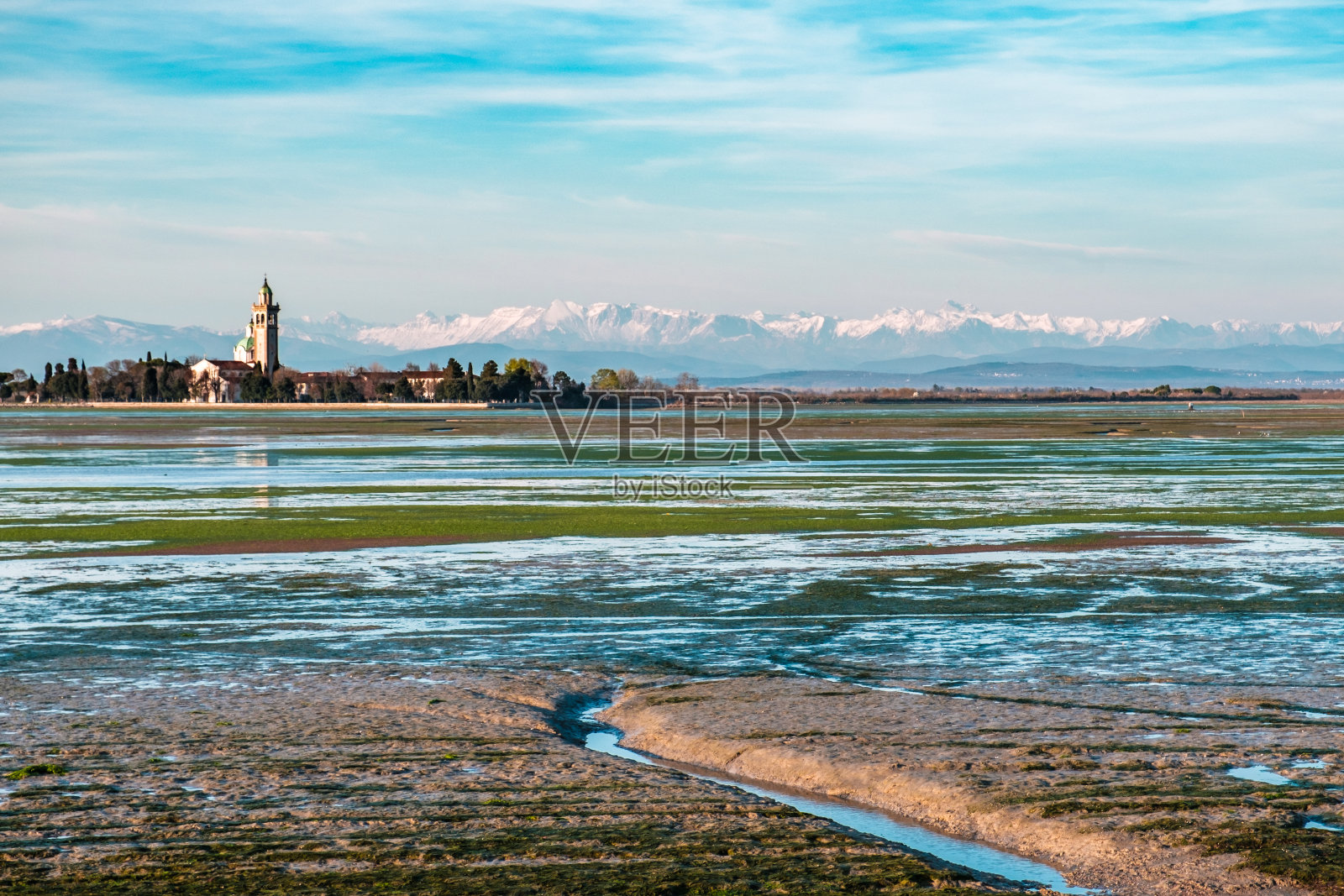 位于意大利格拉多泻湖的巴尔巴纳保护区照片摄影图片