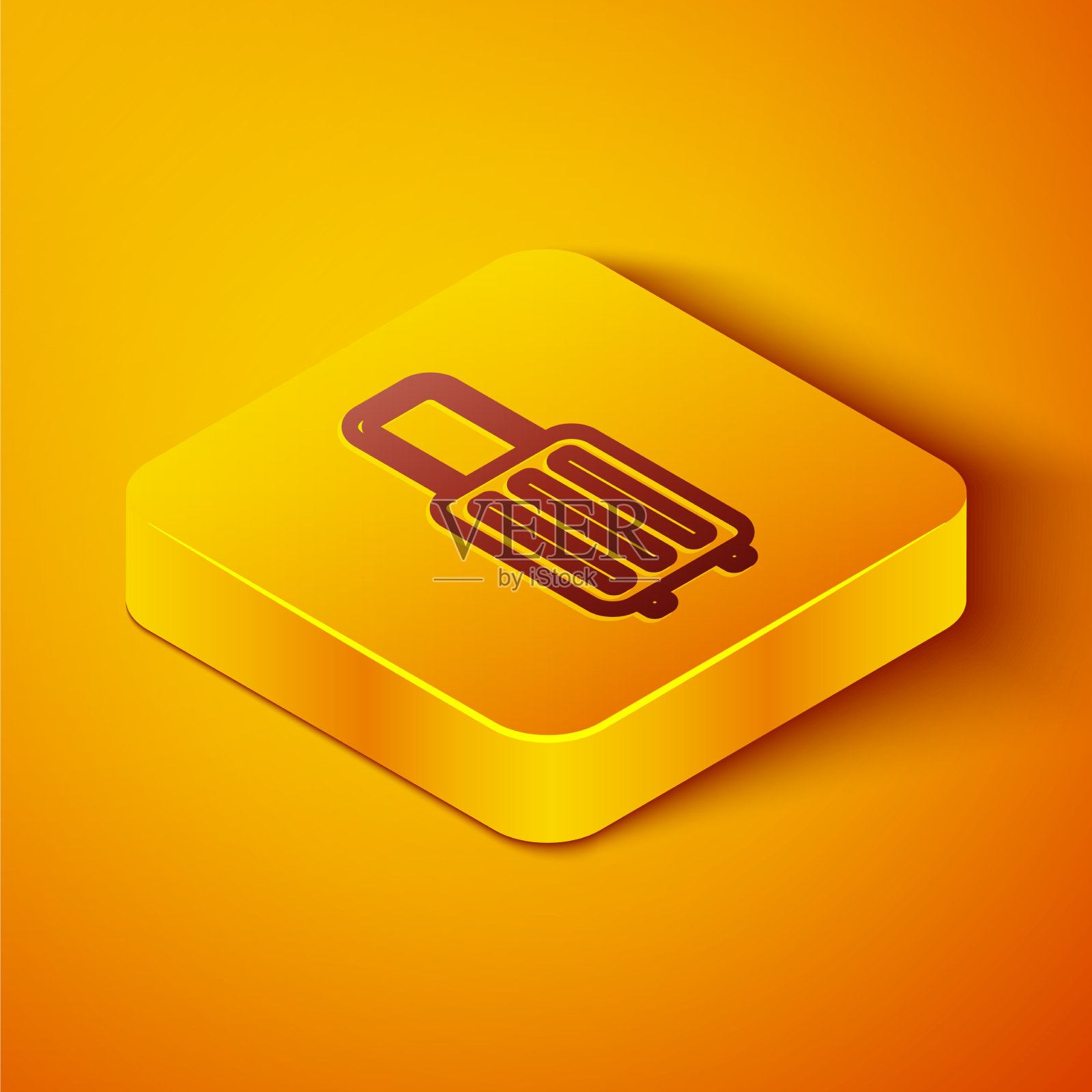 等距线旅行箱旅行图标孤立图标素材