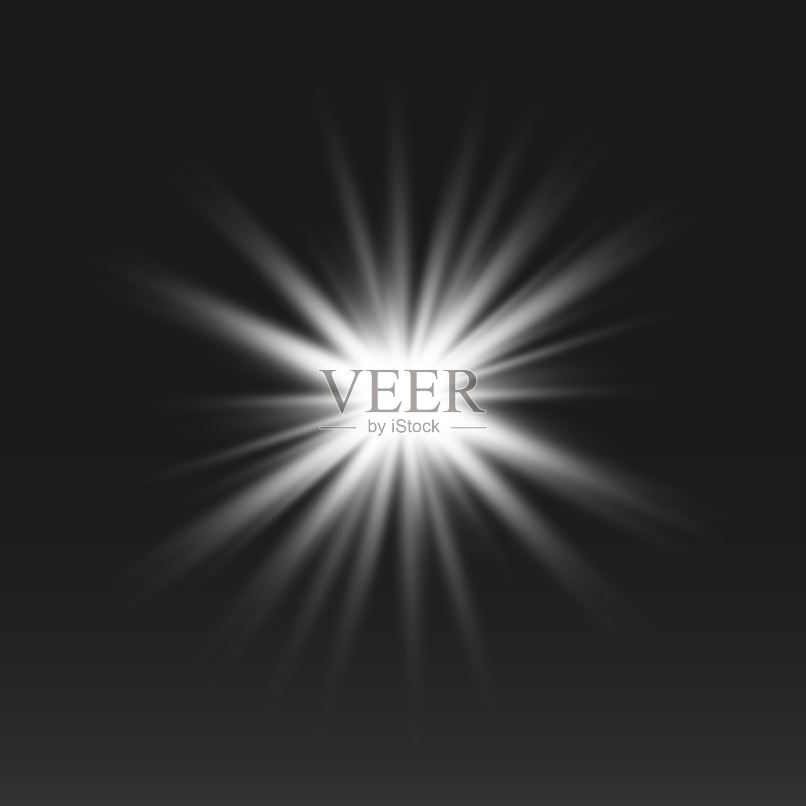 发光的灯光效果孤立在黑色插画图片素材