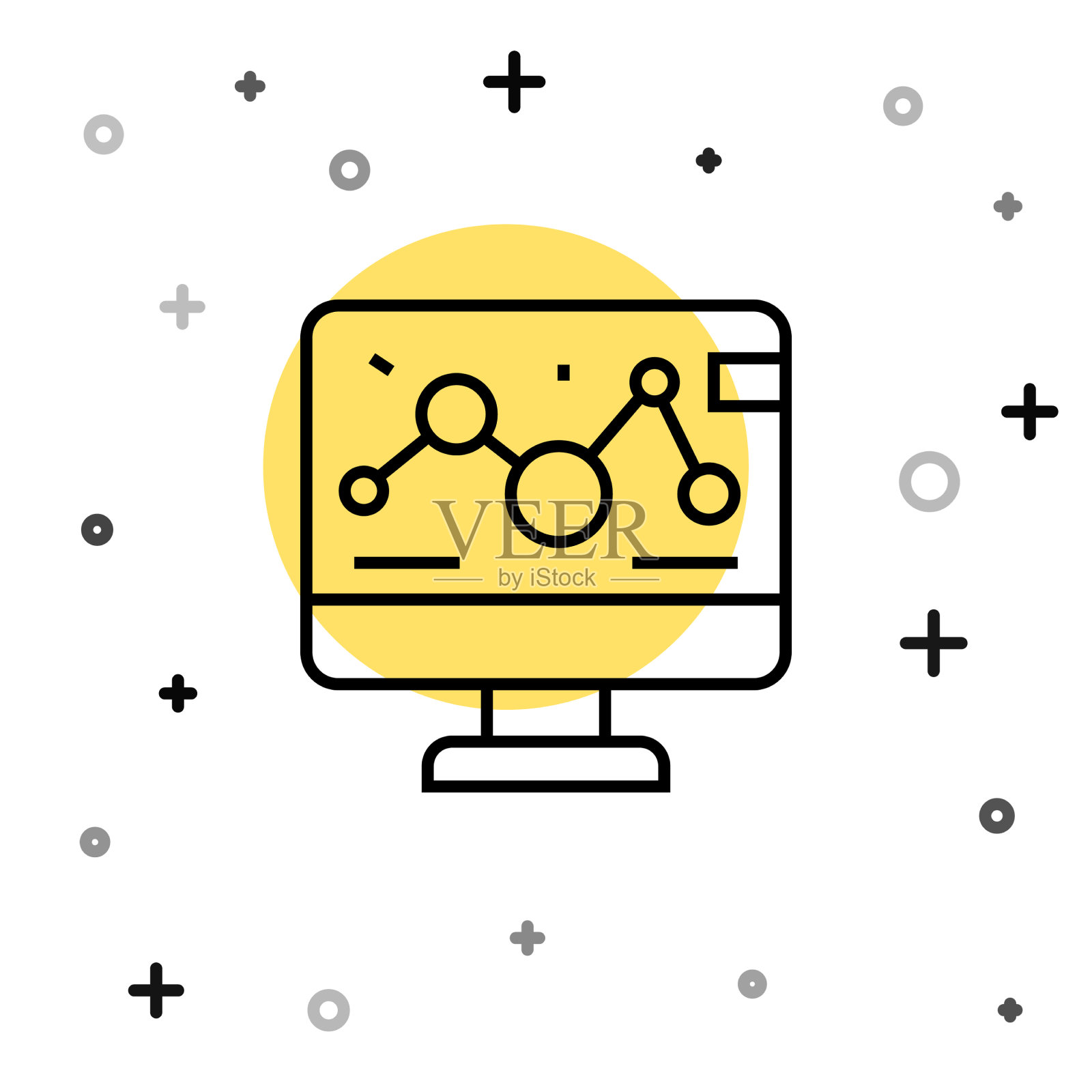 黑线基因工程改造上插画图片素材