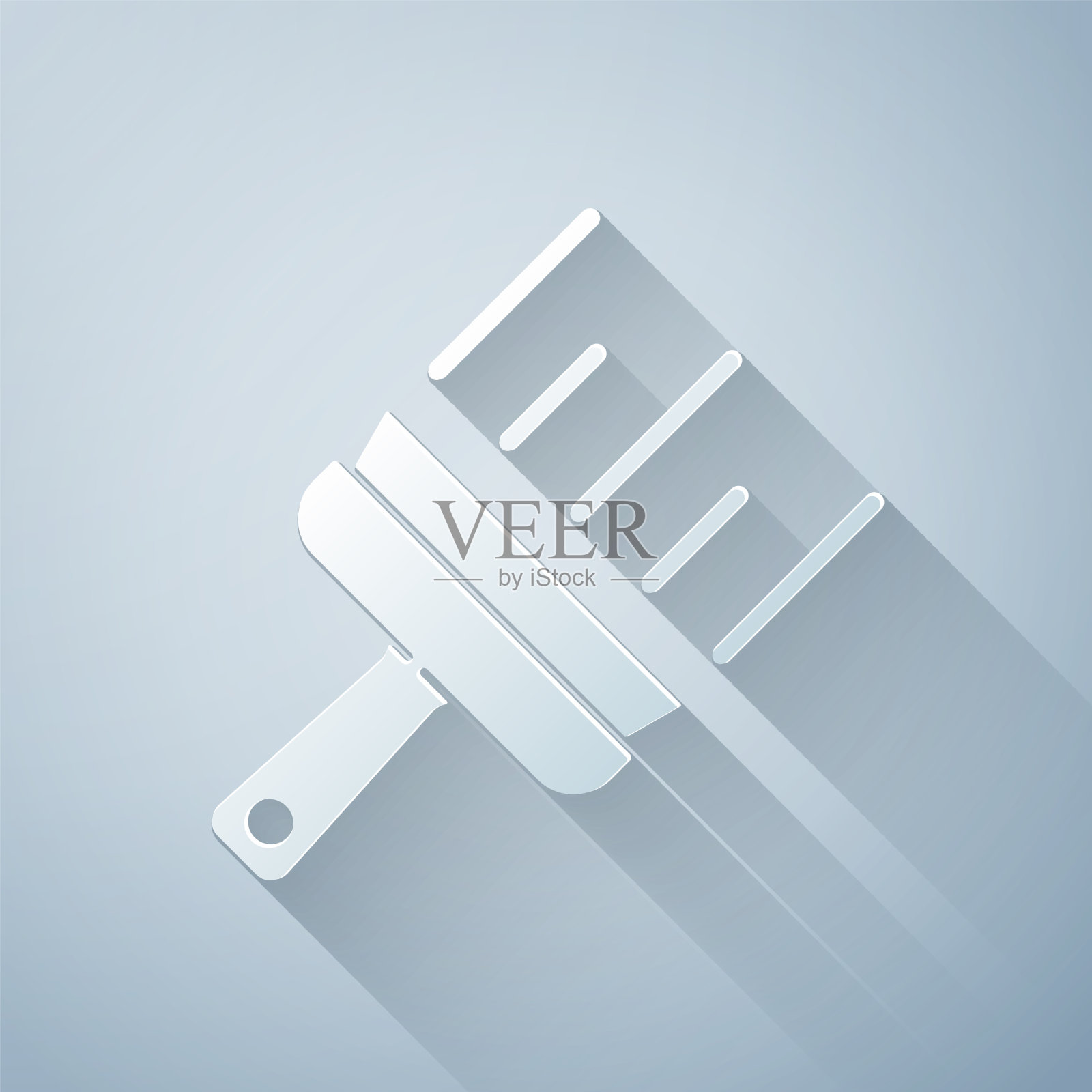 用橡胶清洗剂清洗剪纸插画图片素材