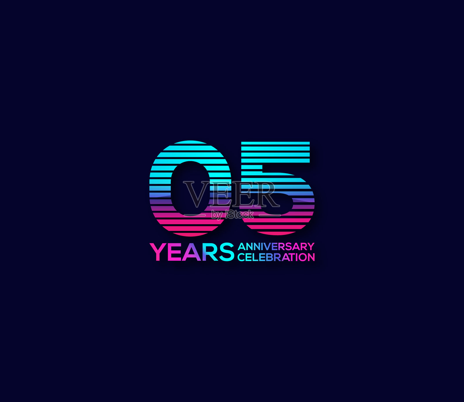 5周年纪念日背景概念插画图片素材