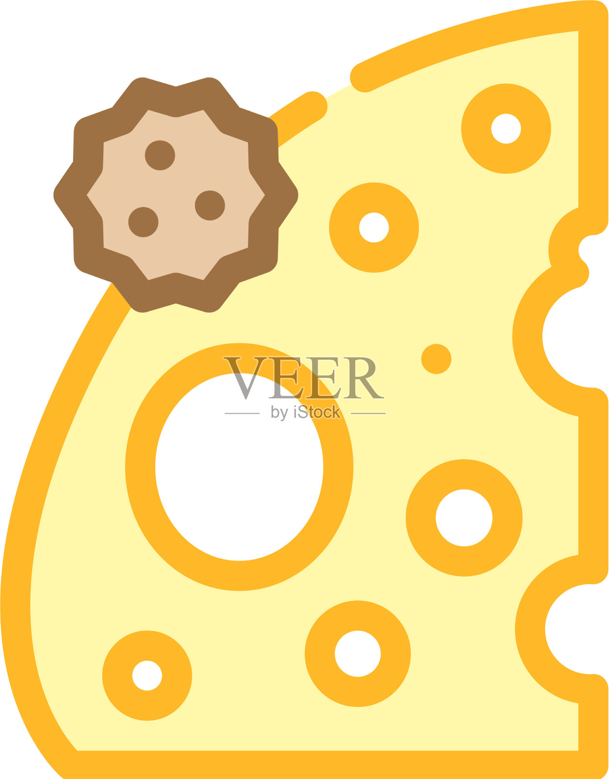 奶酪奶制品过敏颜色图标设计元素图片