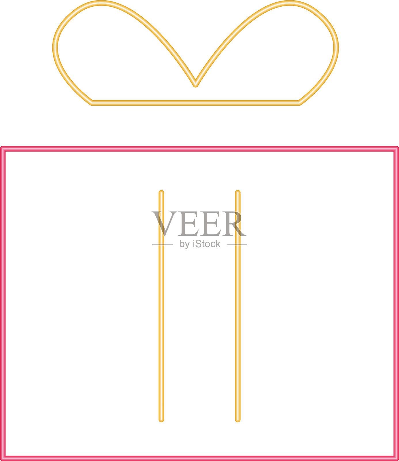 礼品盒礼品线颜色风格图标插画图片素材