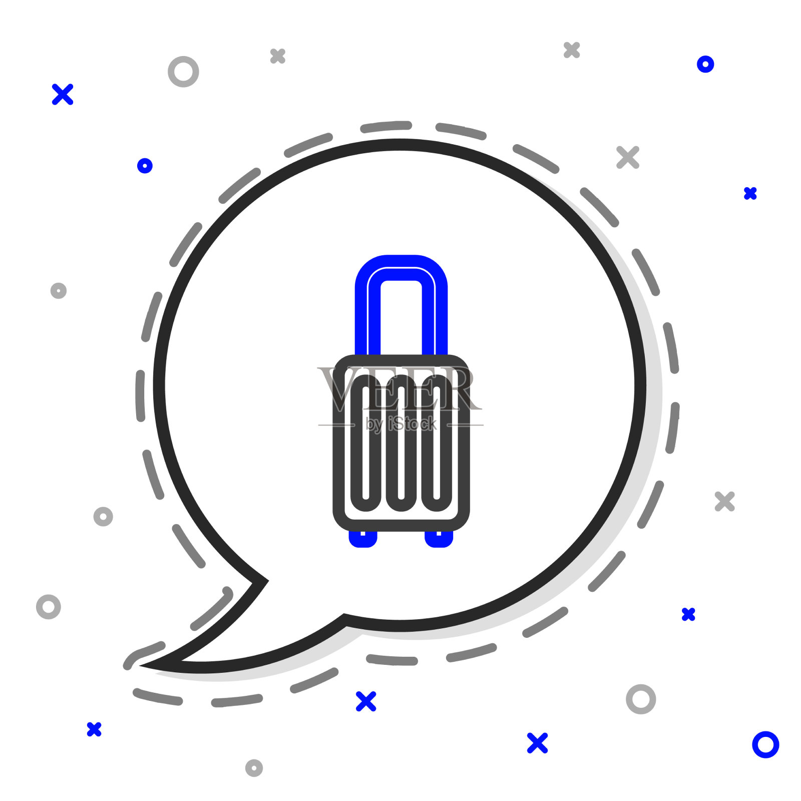 线旅行箱旅行图标孤立在白色图标素材