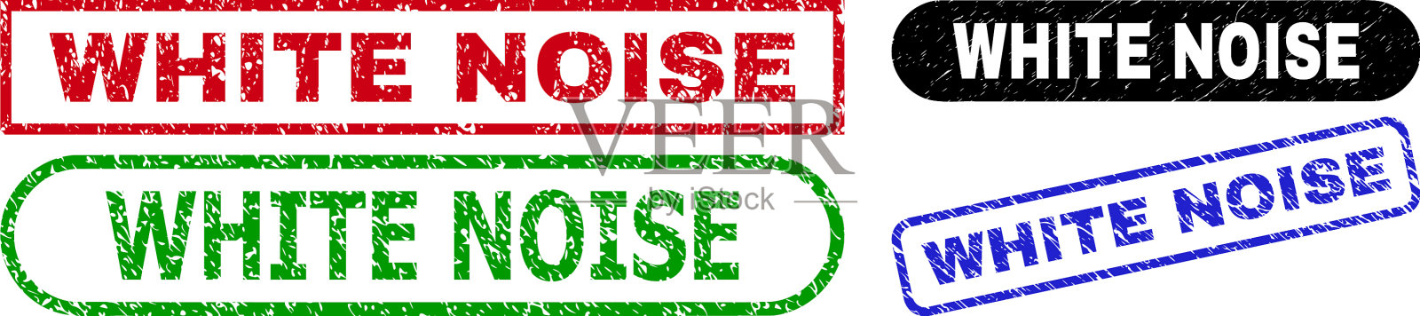 白噪声矩形邮票封条使用不洁插画图片素材