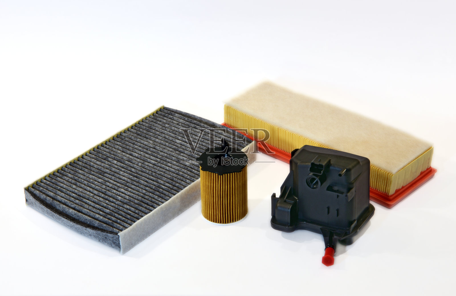 汽车滤清器集-油,空气,花粉,燃料照片摄影图片