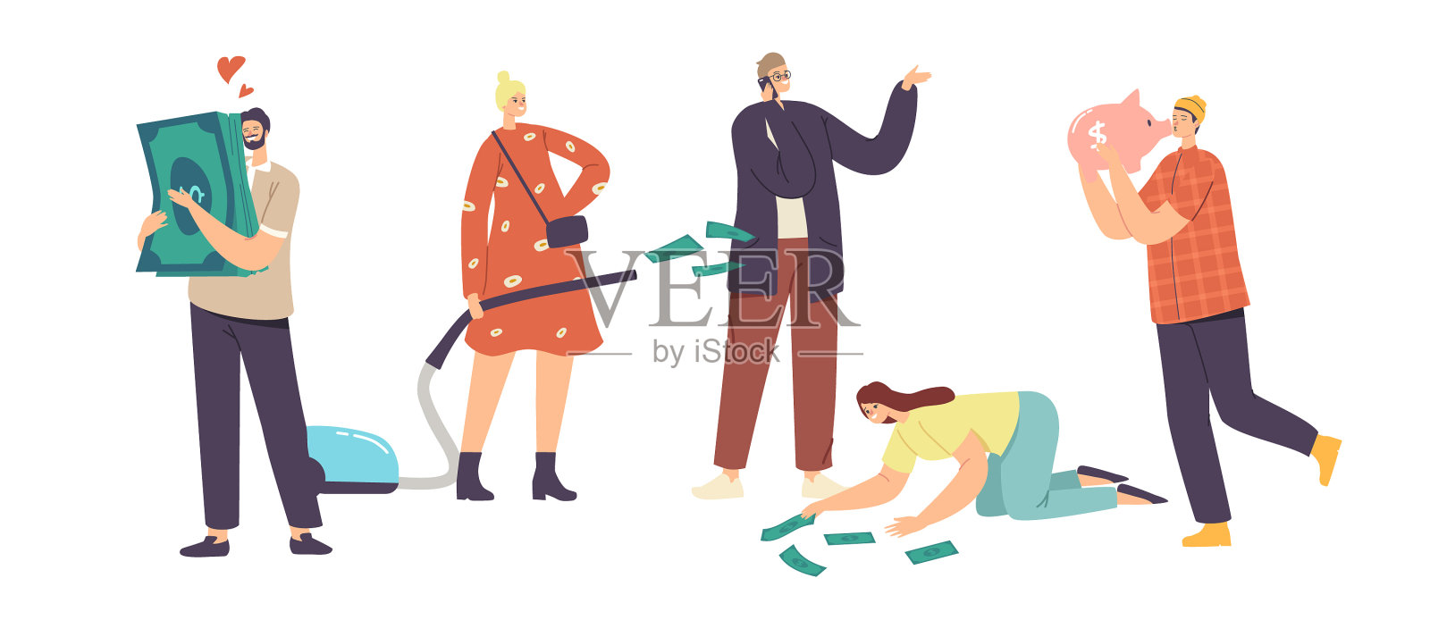 爱钱贪心贪心男设计元素图片