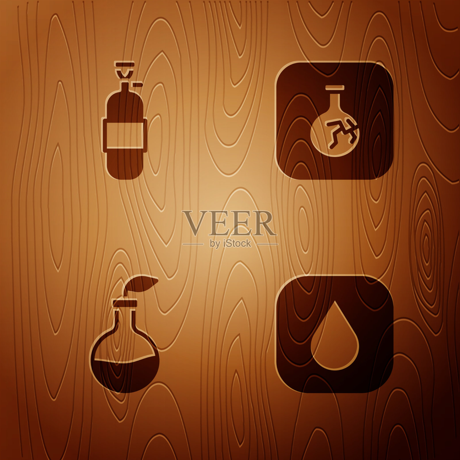 设置液滴式丙烷气罐植物育种图标素材