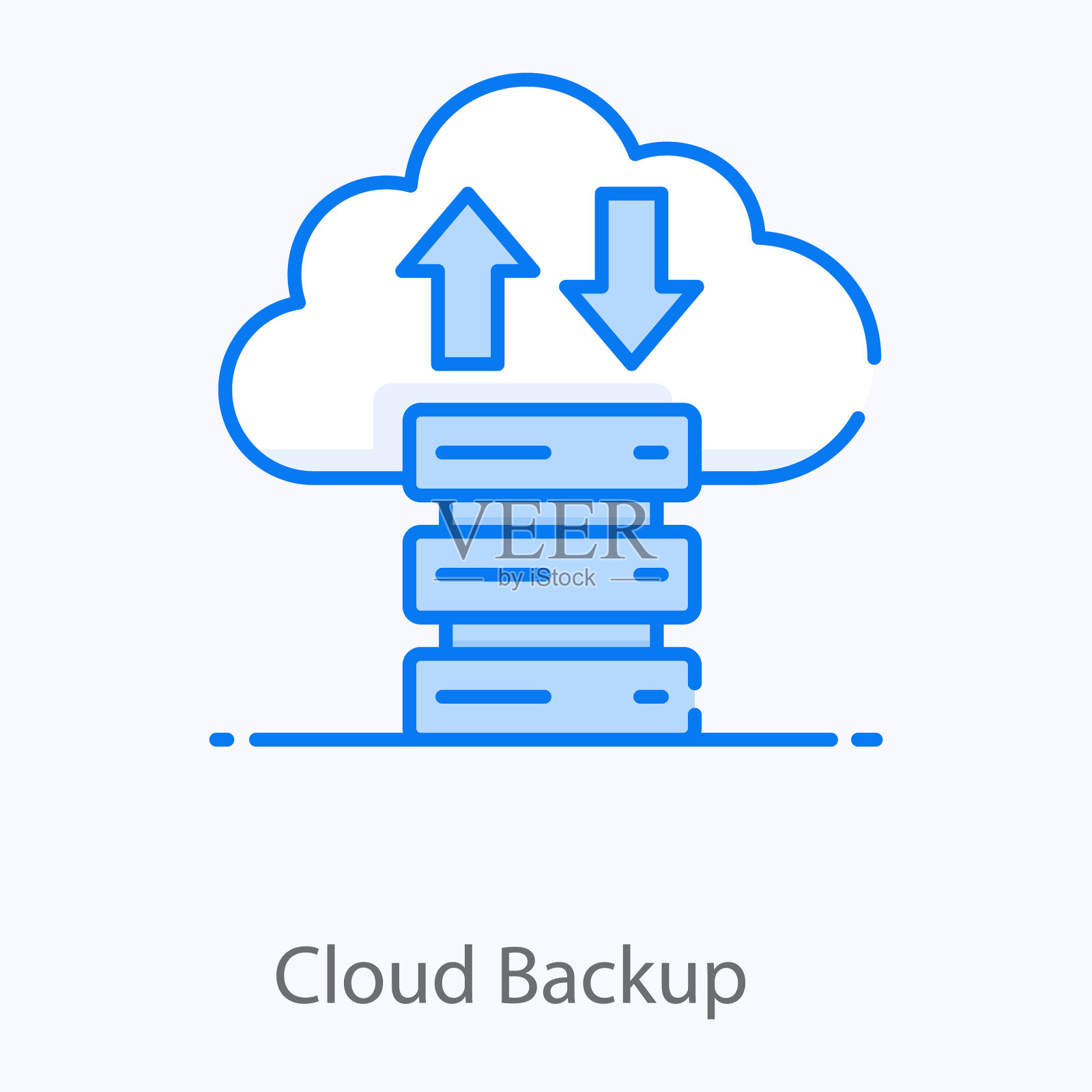 云备份插画图片素材