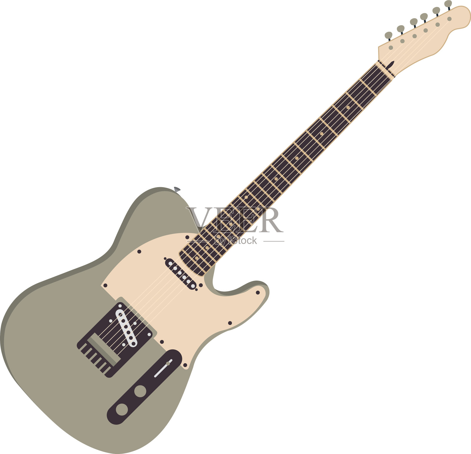 电吉他弦乐器物件设计元素图片