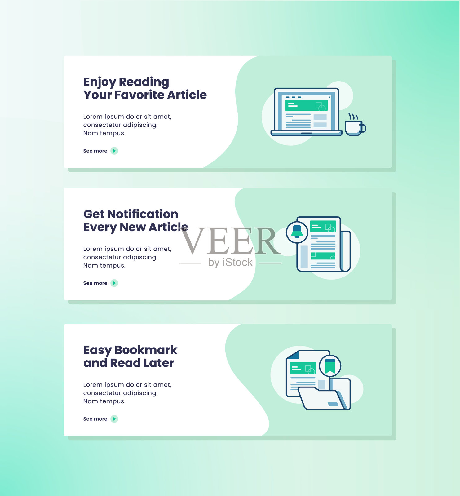 享受阅读你最喜欢的文章得到插画图片素材