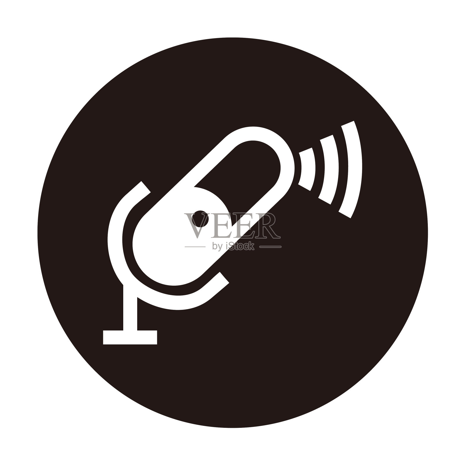 剪影连接麦克风图标图标素材