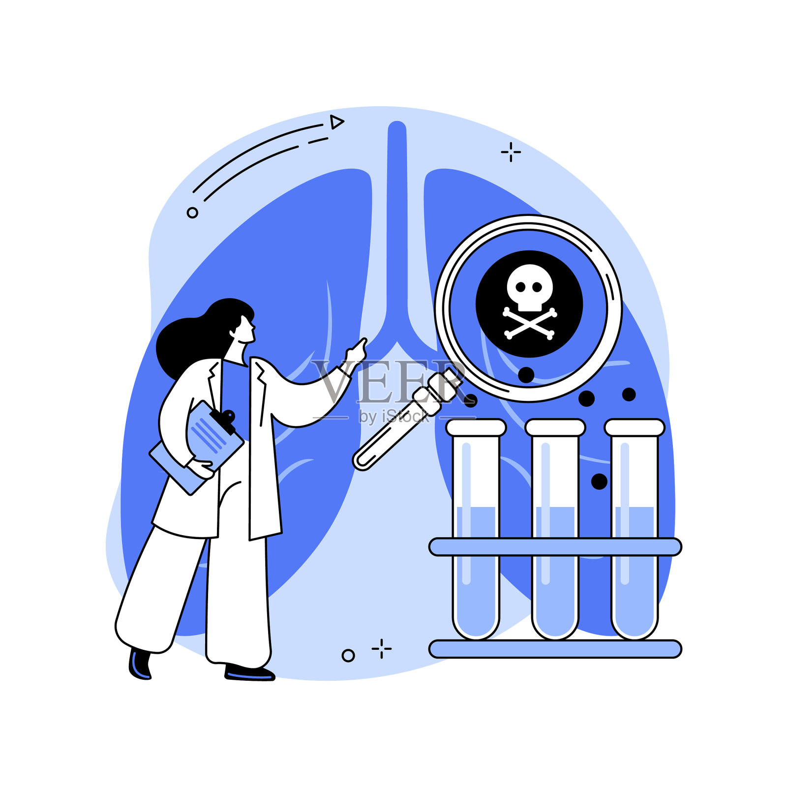 下呼吸道感染是一个抽象的概念设计元素图片