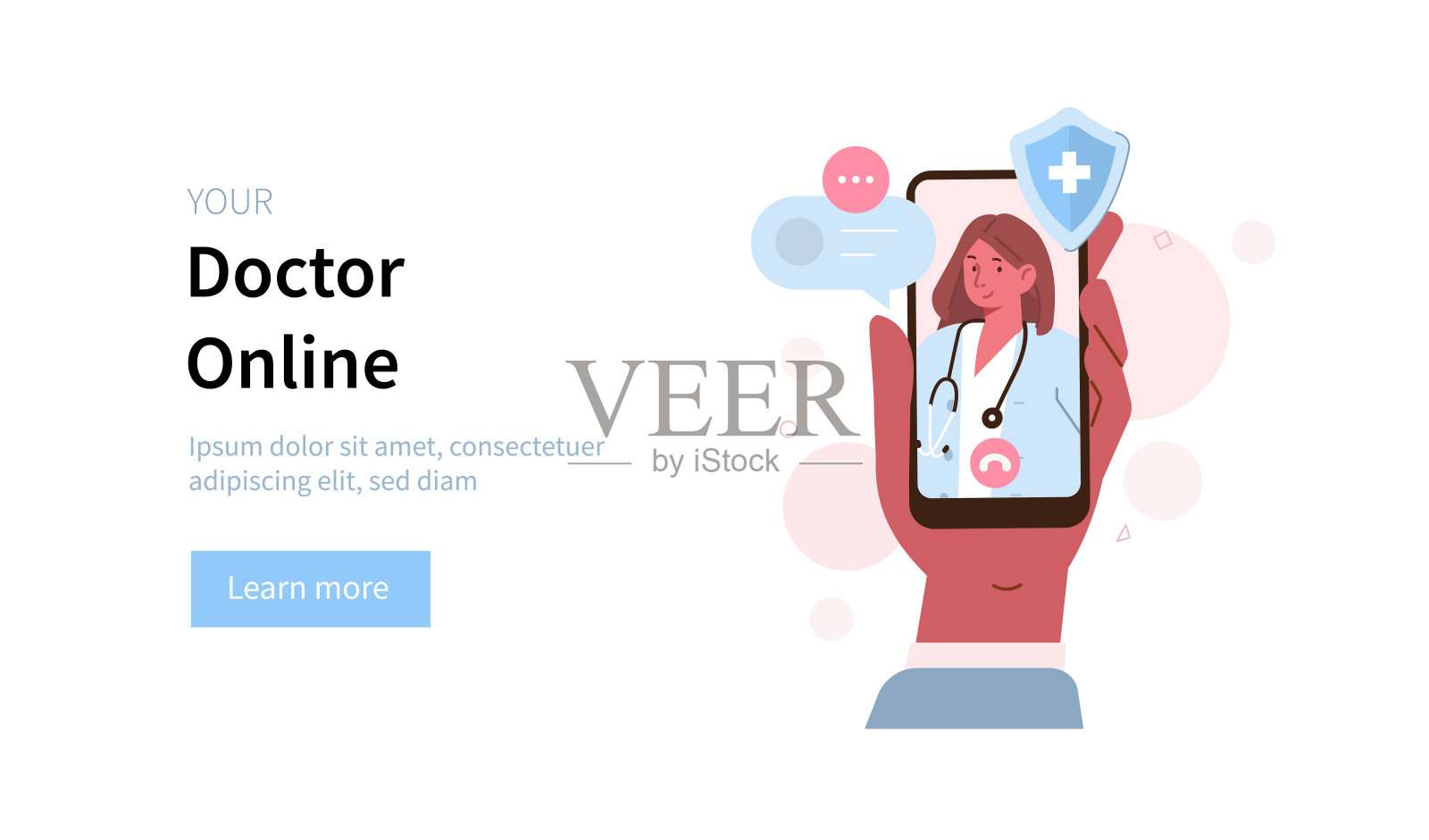 医生在线插画图片素材