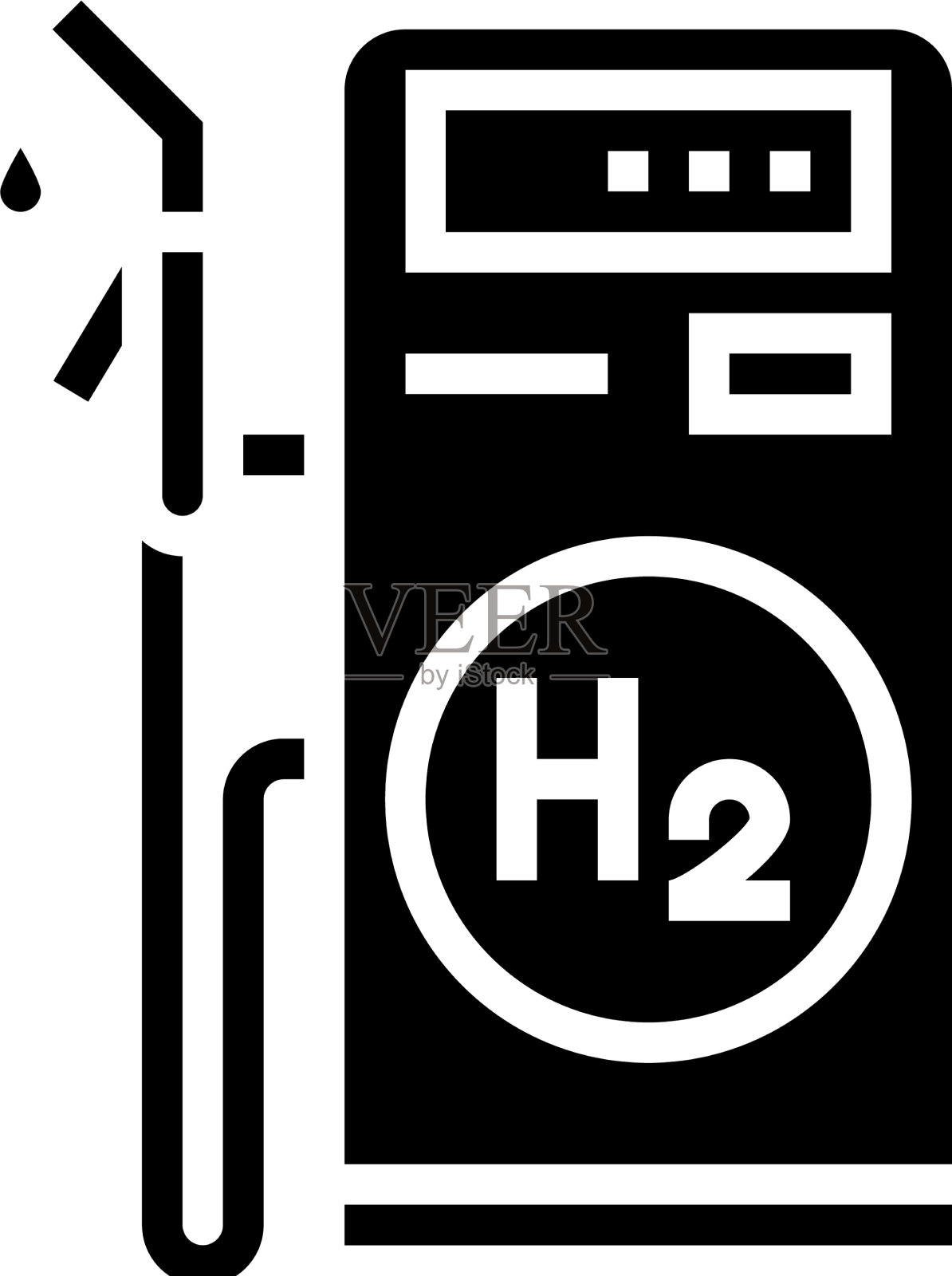 空间站氢字形图标插画图片素材