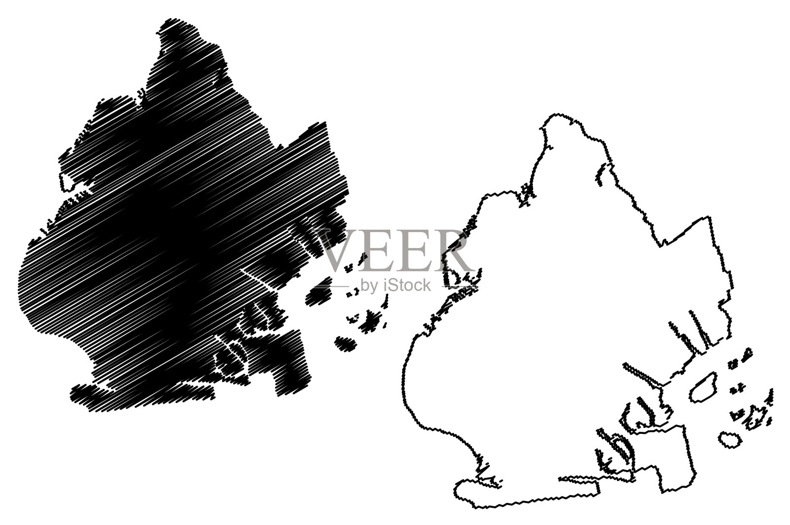 国王县,纽约州,美国联合县插画图片素材