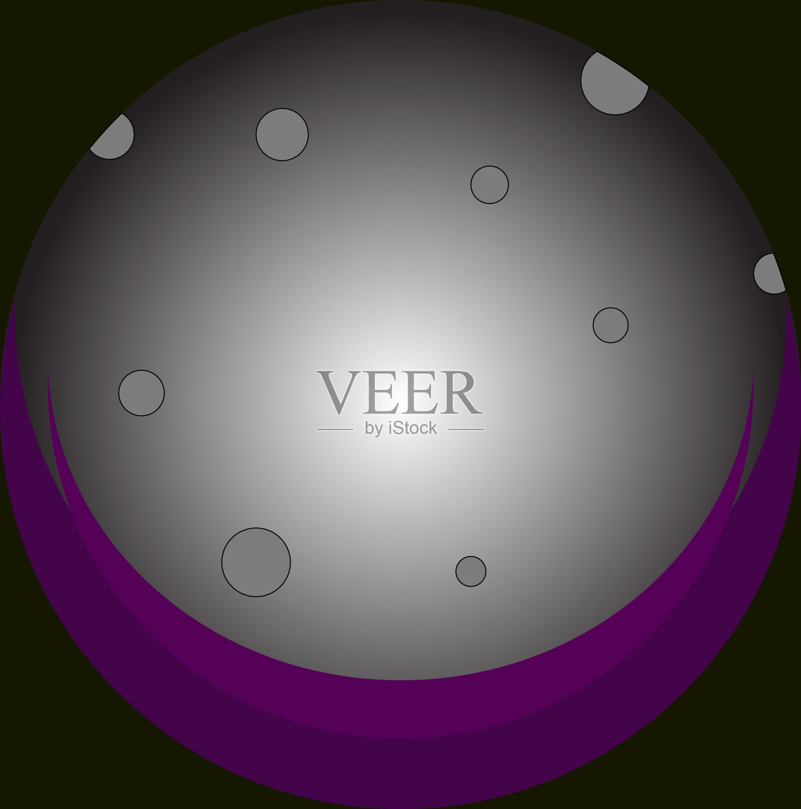 月亮和新月以新的形式结合在一起插画图片素材