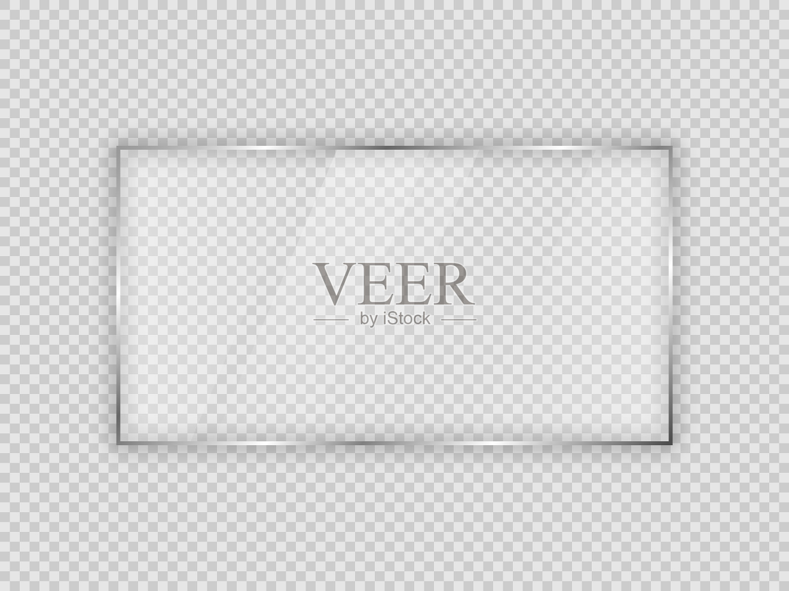 矩形框玻璃板插画图片素材