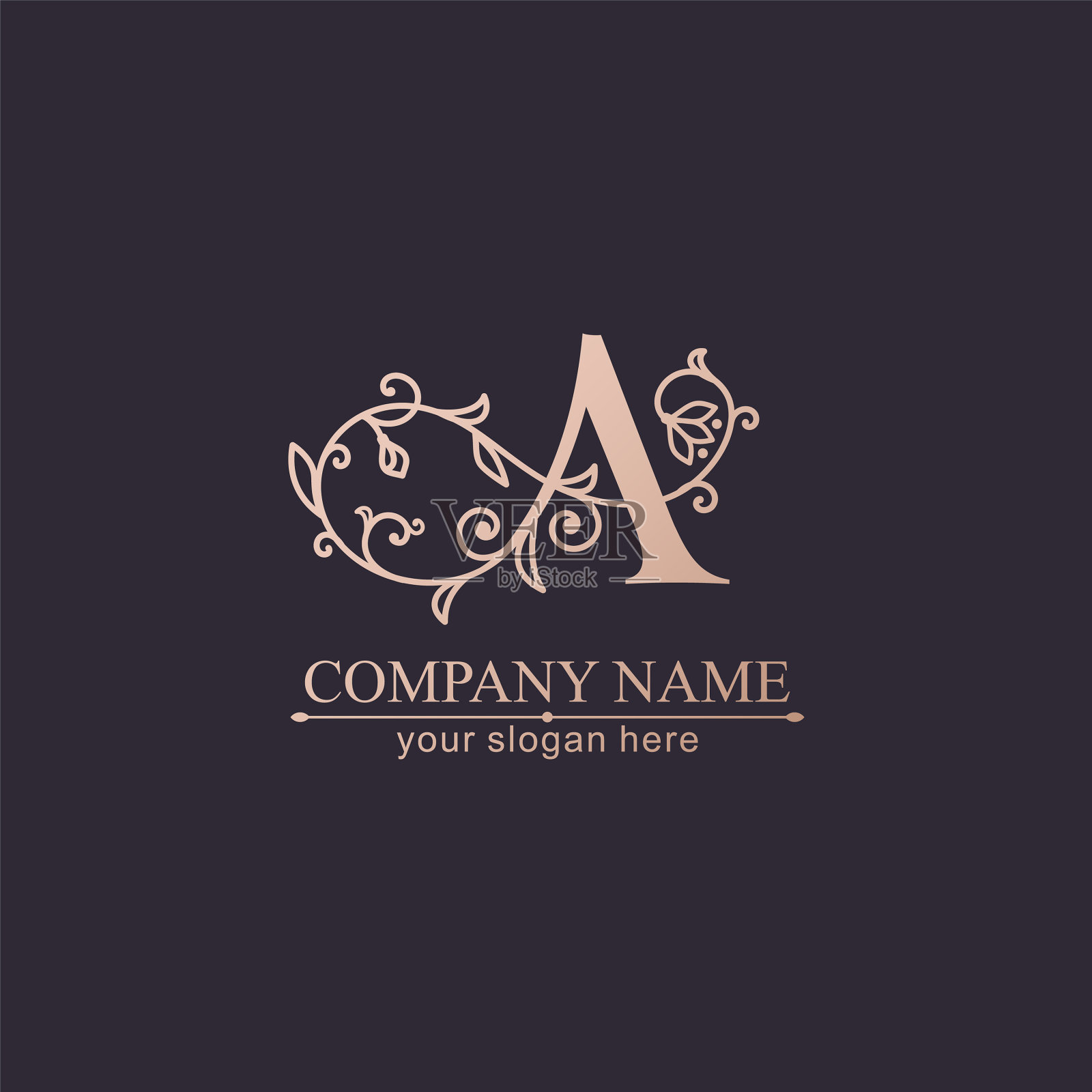 溢价一个标志的字母组合插画图片素材