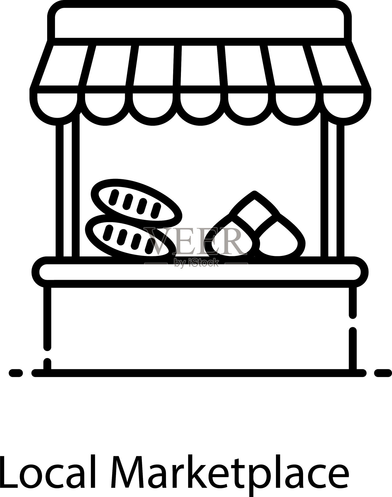 当地的市场插画图片素材