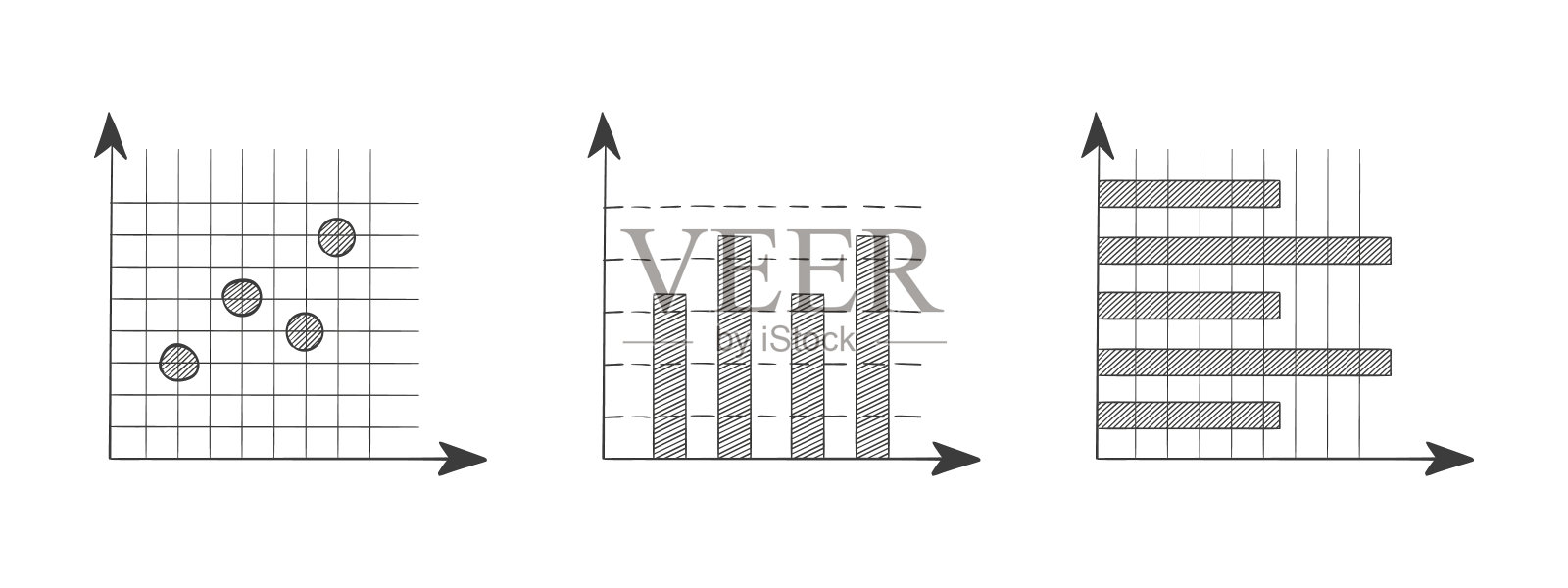 金融图。信息图的商业元素。手绘图。矢量图插画图片素材