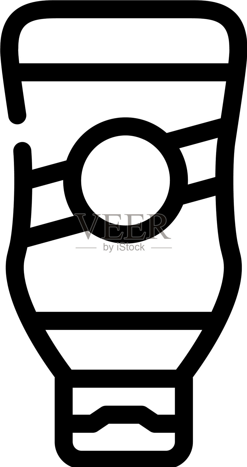 番茄酱瓶线图标平图标素材