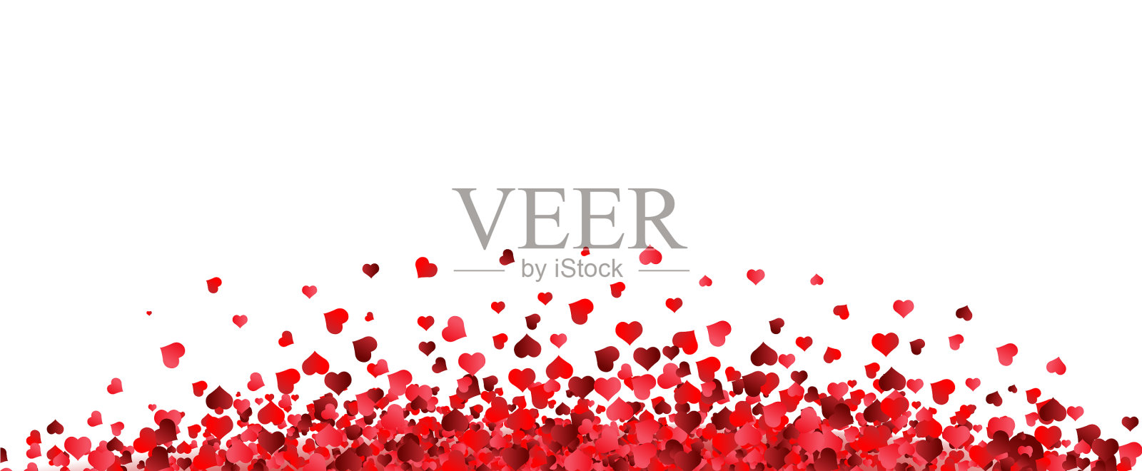 credheartsbordhearts以白色镶边插画图片素材