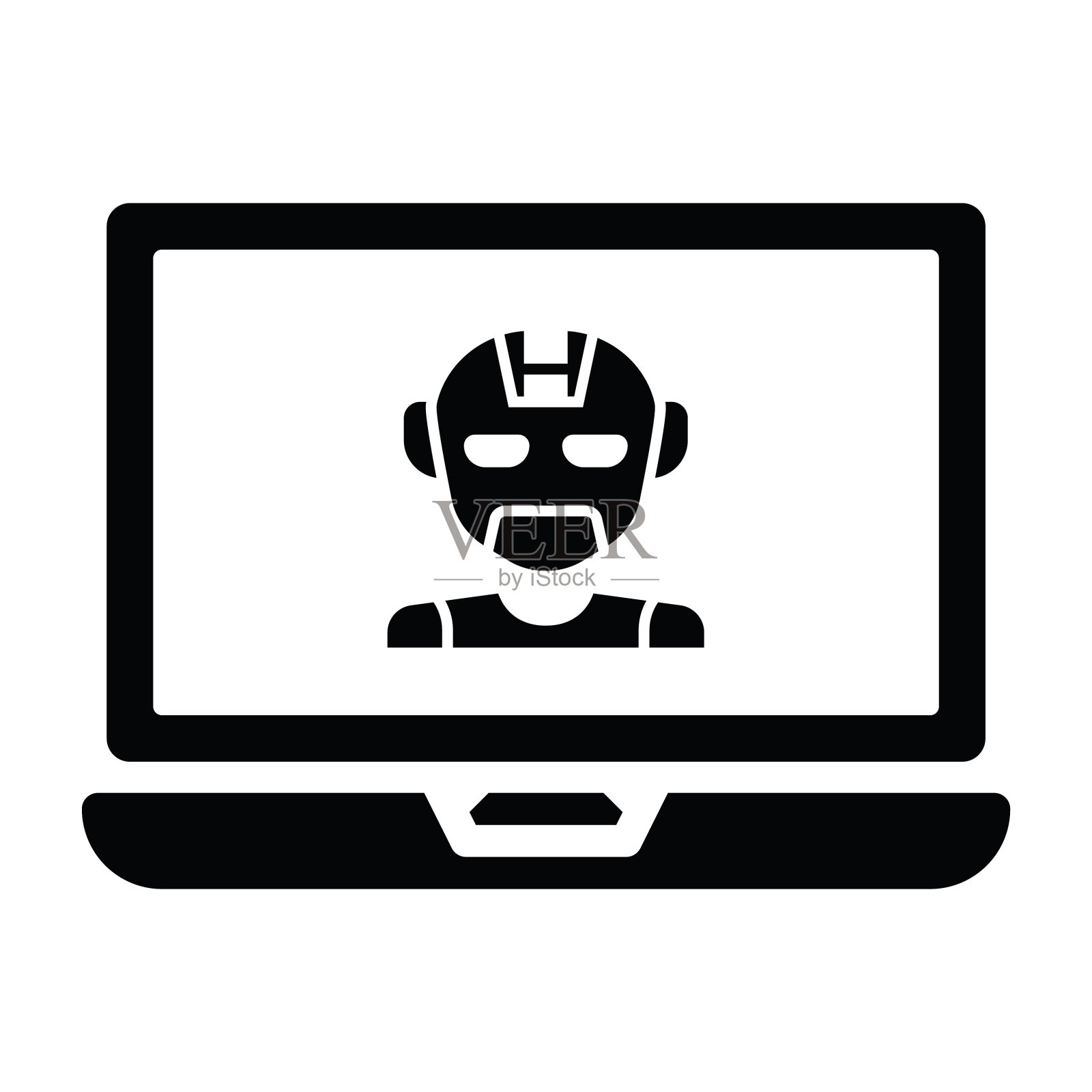 人工,智能,机器人图标。插画图片素材