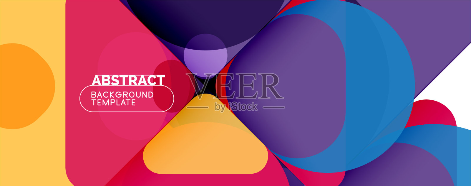 平面的几何圆形形状和动态的线条插画图片素材