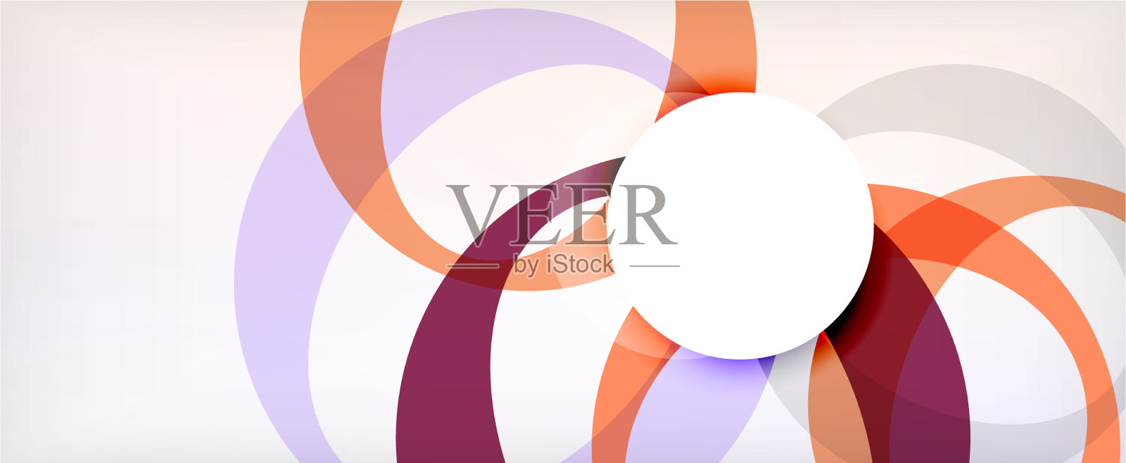 环形几何形状o字母重复插画图片素材