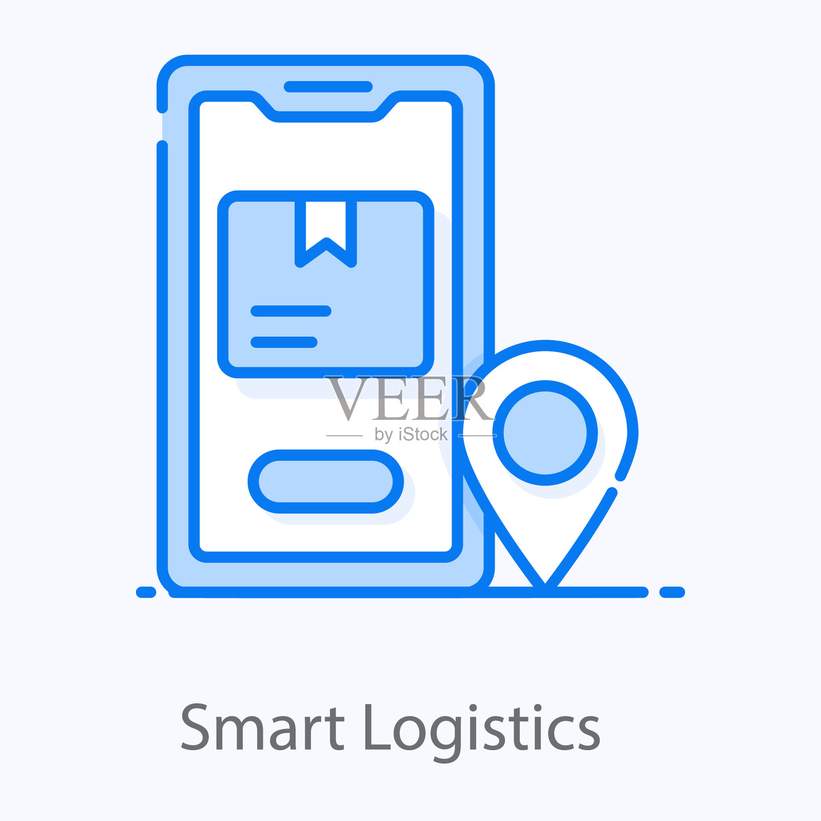 智能物流插画图片素材