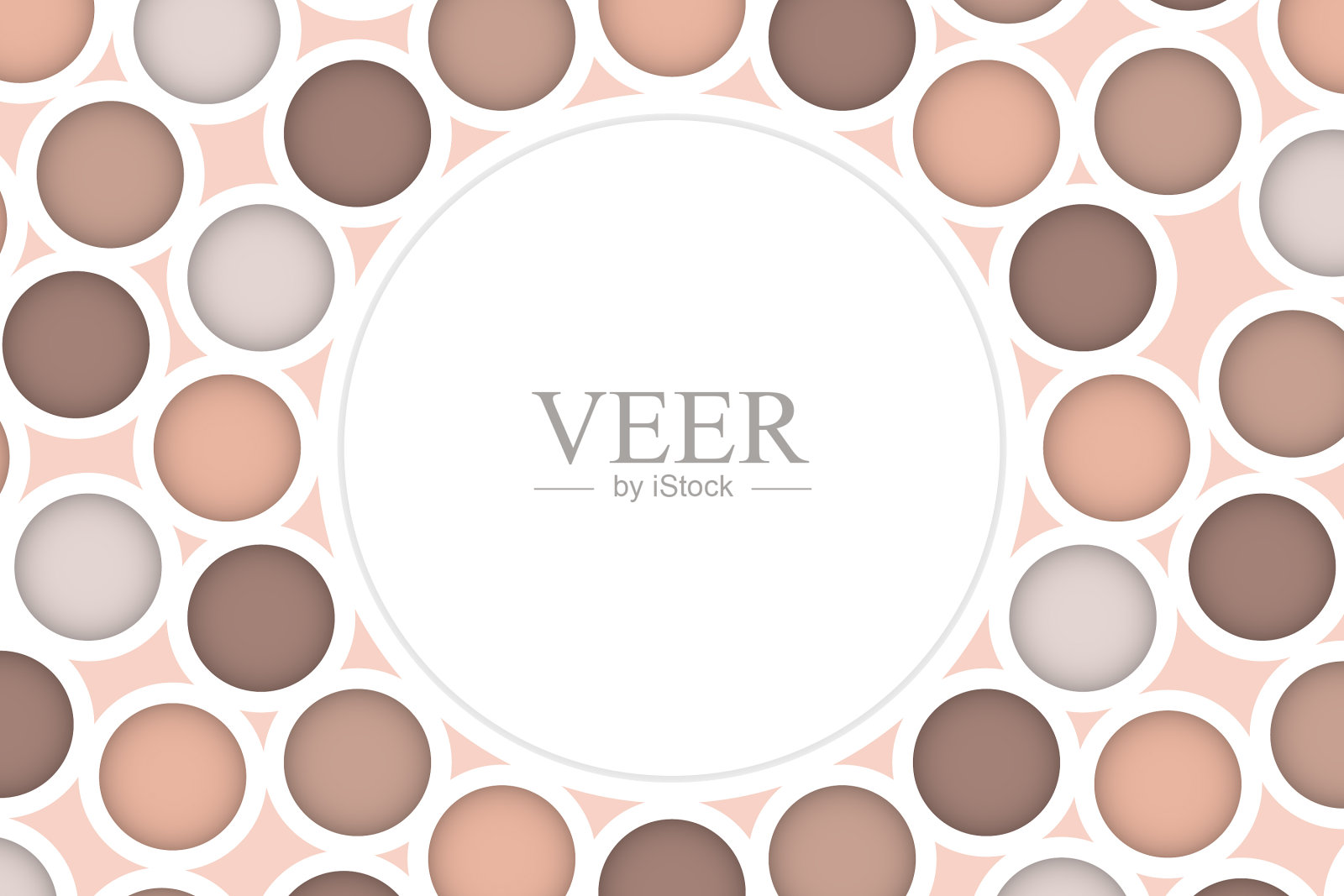 抽象的白色背景与圆形彩色插画图片素材