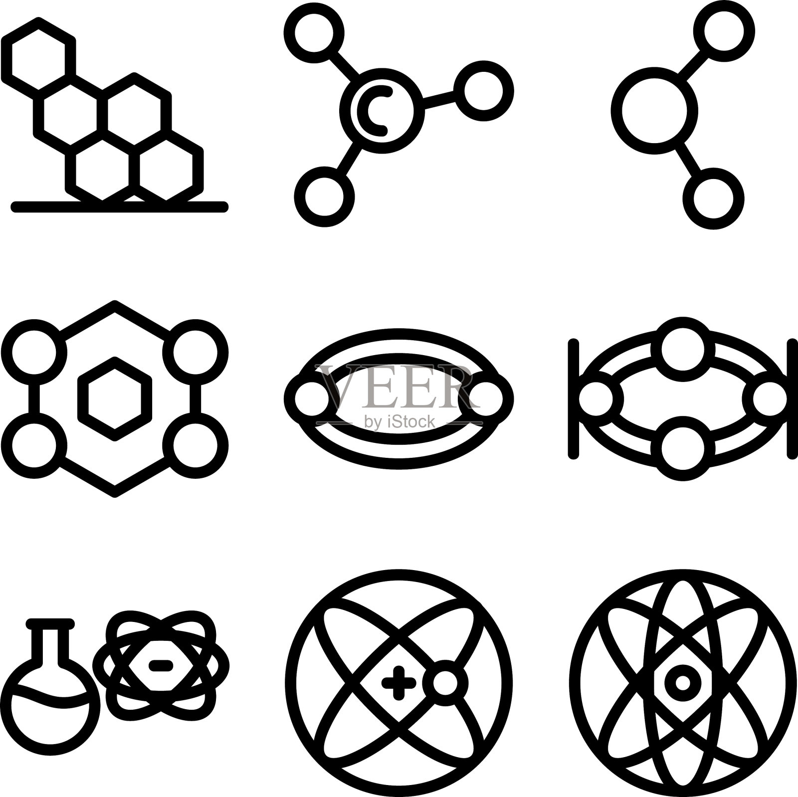 原子图标或标志孤立符号符号图标素材