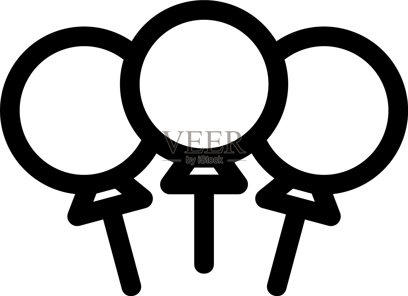 气球图标或标志孤立标志符号插画图片素材