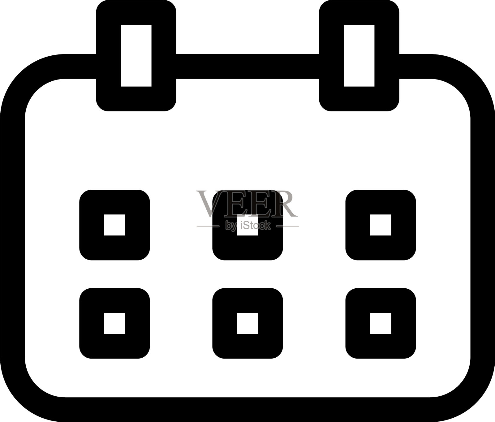 日历图标或标志孤立符号符号插画图片素材